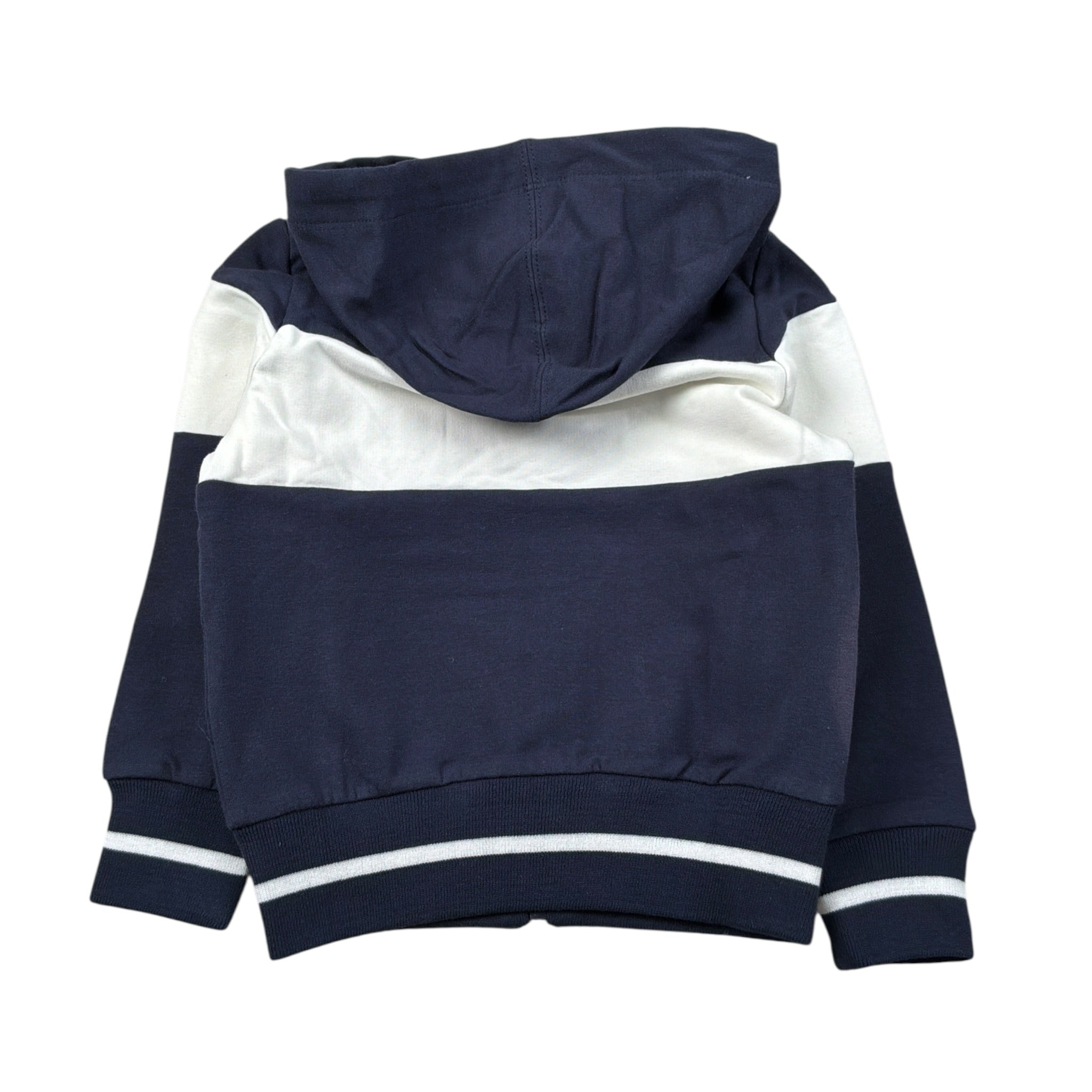 Monnalisa Felpa tinta unita con Stampa Zip E Cappuccio Blu per Bambino 254801 BLU MONNALISA 