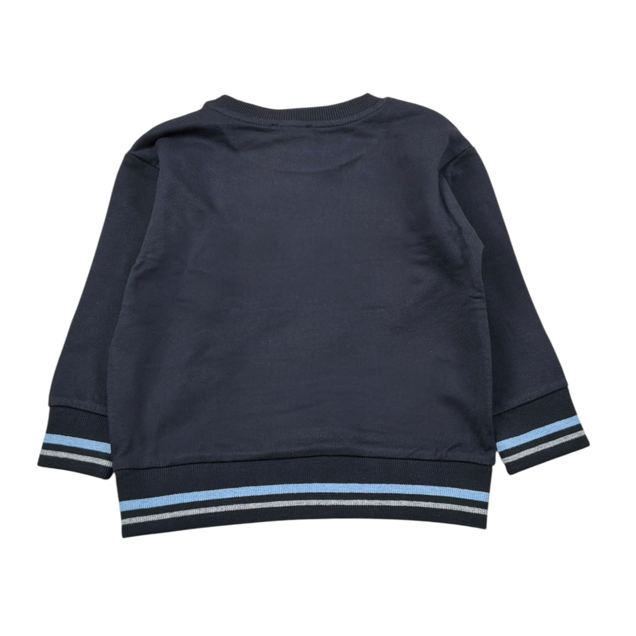 Monnalisa Felpa Girocollo tinta unita con Stampa Blu per Bambino 256608 BLU MONNALISA 