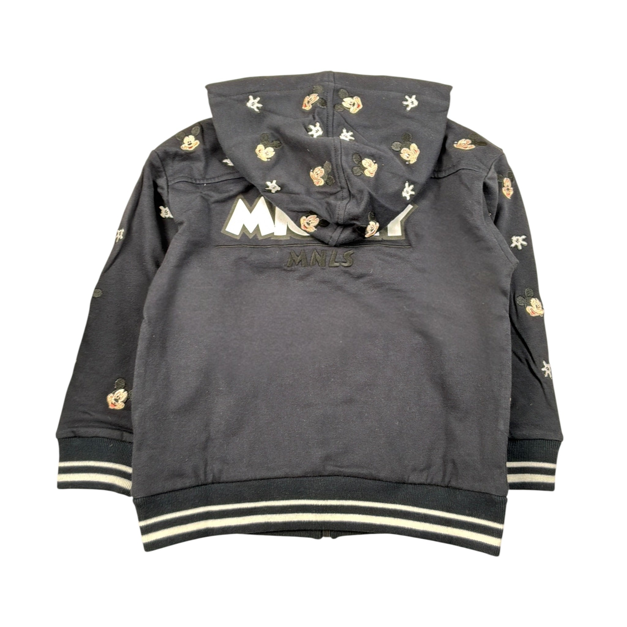 Monnalisa Felpa tinta unita con Zip Cappuccio E Stampa Blu per Bambino 2568028 BLU MONNALISA 