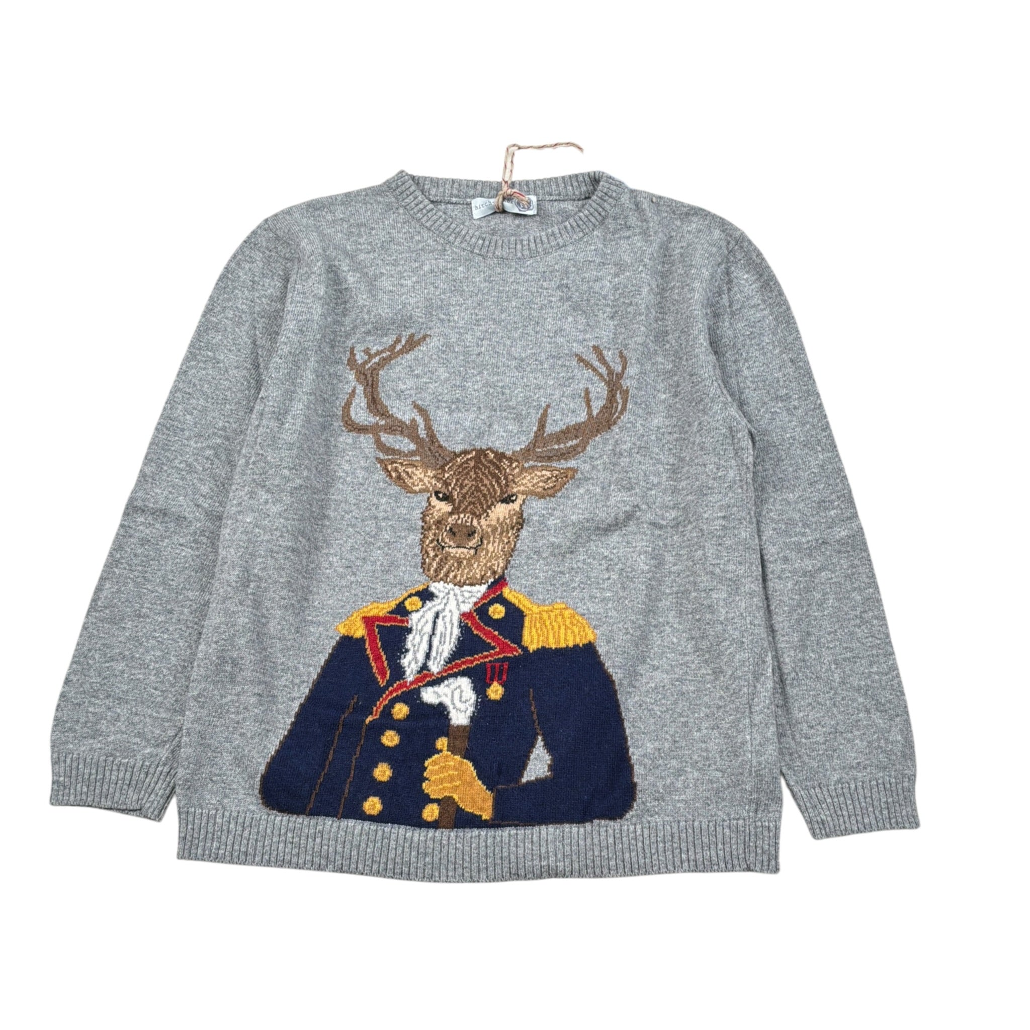 Monnalisa Maglia tinta unita con Stampa Grigio per Bambino 258615 GRIGIO MONNALISA 