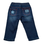 Monnalisa Jeans tinta unita con Elastico In Vita Blu per Neonato 286402 BLU MONNALISA 