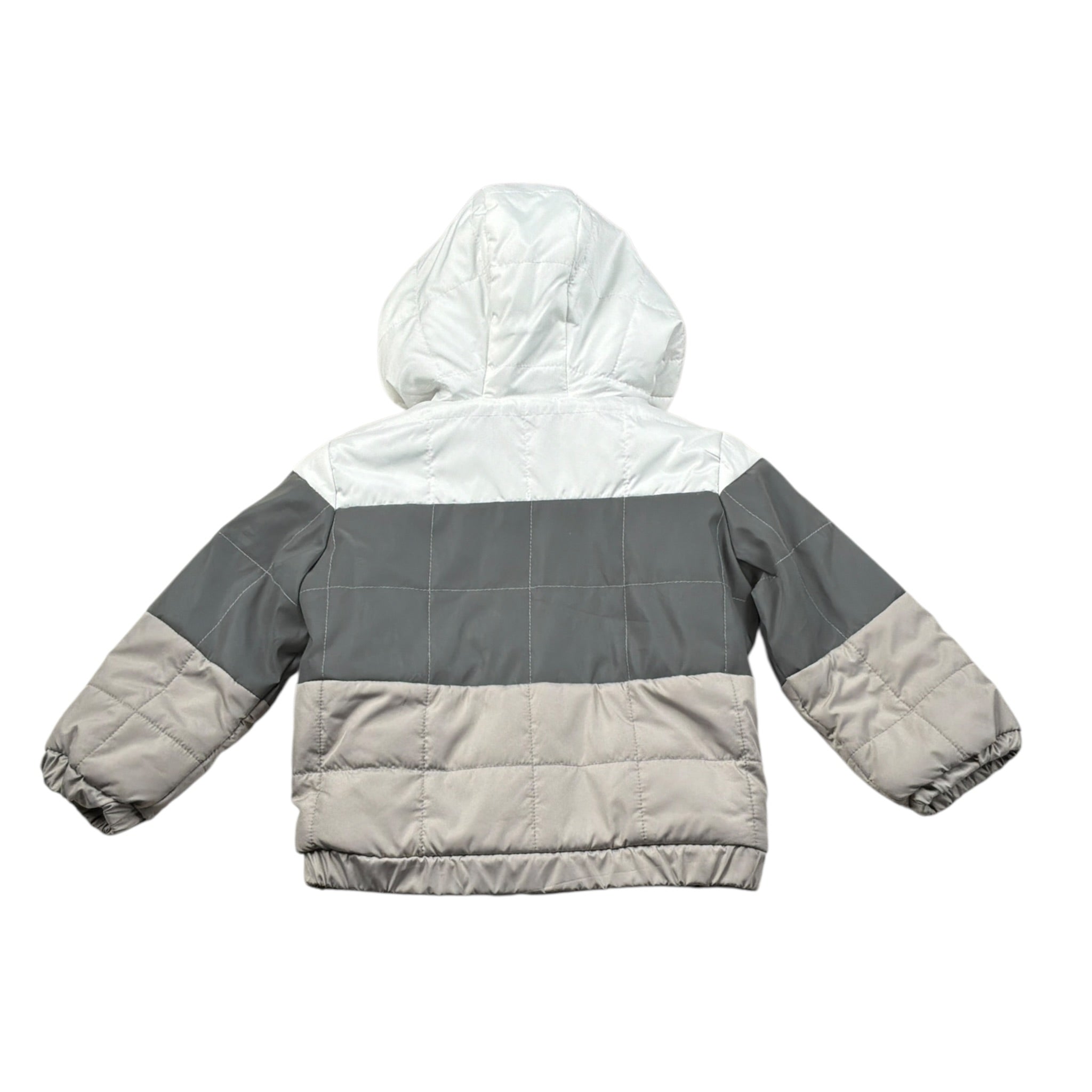 Monnalisa Giubbino Tricolore con Capuccio Catalinfrangente Grigio per Neonato 288100 GRIGIO MONNALISA 