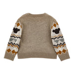 Monnalisa Maglia tinta unita con Stampa Beige per Bambina 28F607 BEIGE MONNALISA 