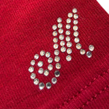 Monnalisa Leggins tinta unita con Brillantini Rosso per Bambina 318400J ROSSO MONNALISA 