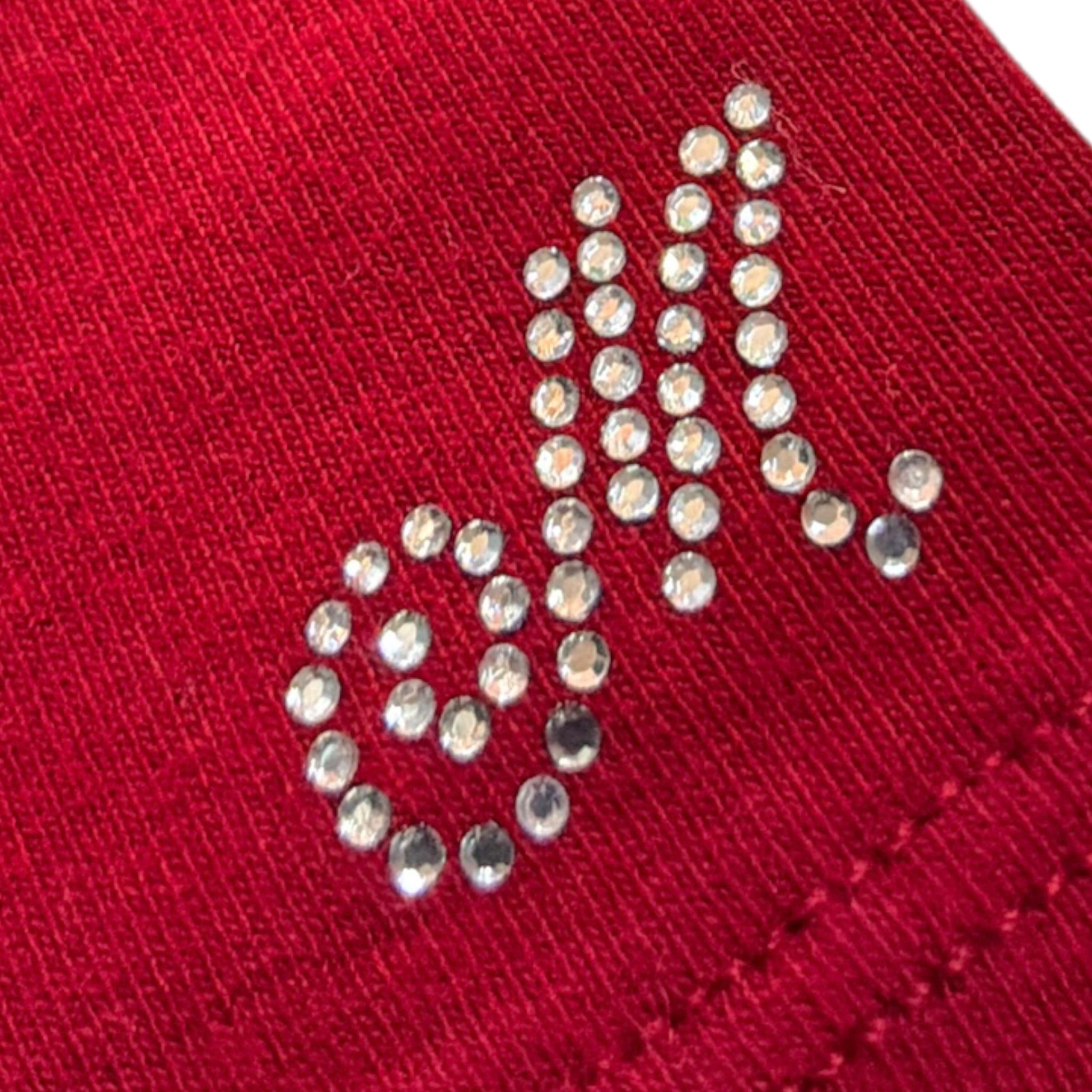 Monnalisa Leggins tinta unita con Brillantini Rosso per Bambina 318400J ROSSO MONNALISA 
