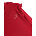Monnalisa Maglia tinta unita con Balze Rosso per Neonata 31D623 ROSSO MONNALISA 