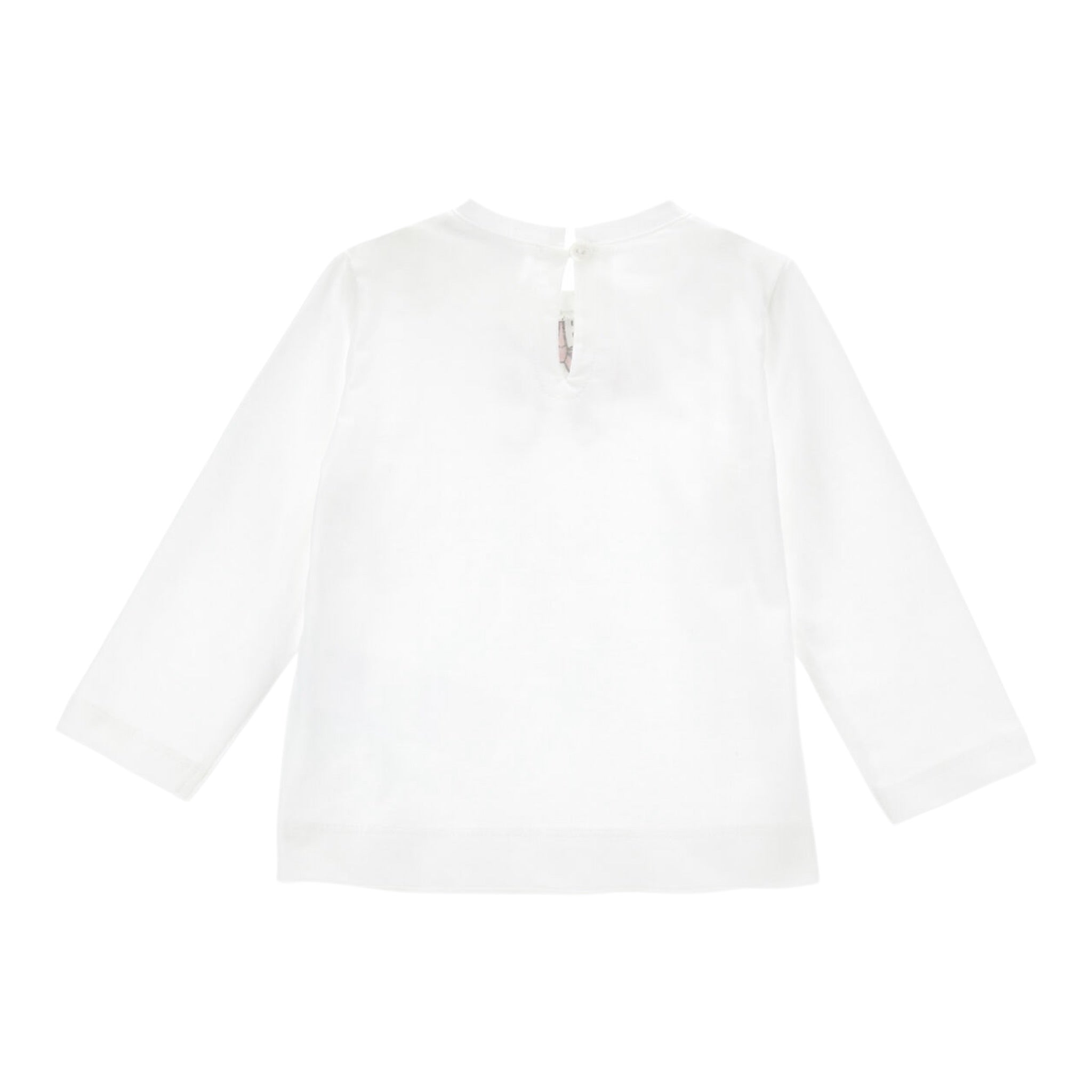 Monnalisa Shirt Girocollo tinta unita con Stampa Panna per Neonata 31F6246 PANNA MONNALISA 