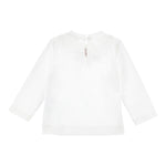 Monnalisa Shirt Girocollo tinta unita con Stampa Panna per Neonata 31F6246 PANNA MONNALISA 