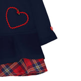 Monnalisa Abito Manica Lunga tinta unita Blu per Neonata 31F912X BLU MONNALISA 