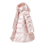 Monnalisa Giubbino tinta unita con Cappuccio Rosa per Neonata 37F102N ROSA MONNALISA 