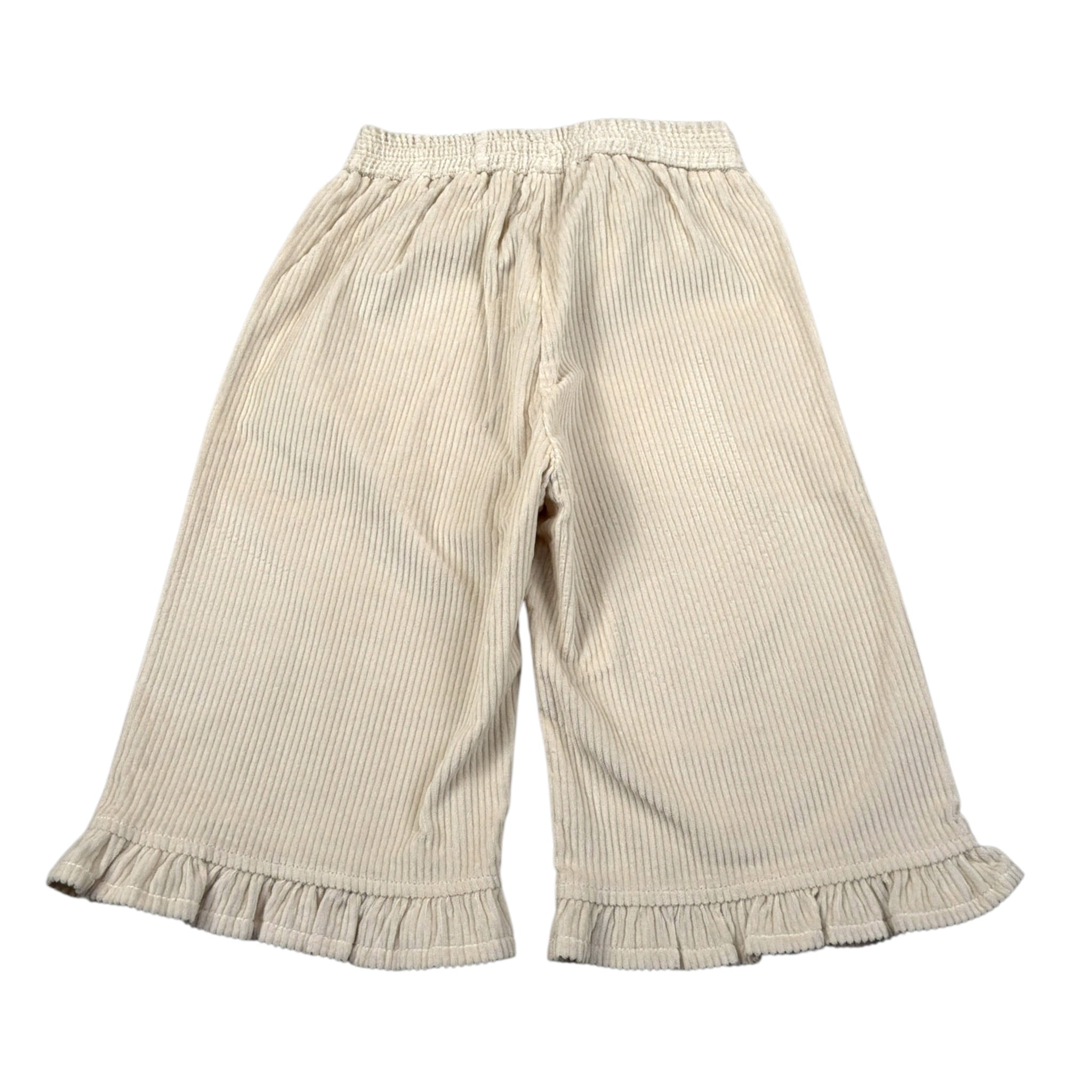 Monnalisa Pantalone tinta unita Modello Palazzo Beige per Bambina 37F402J BEIGE MONNALISA 