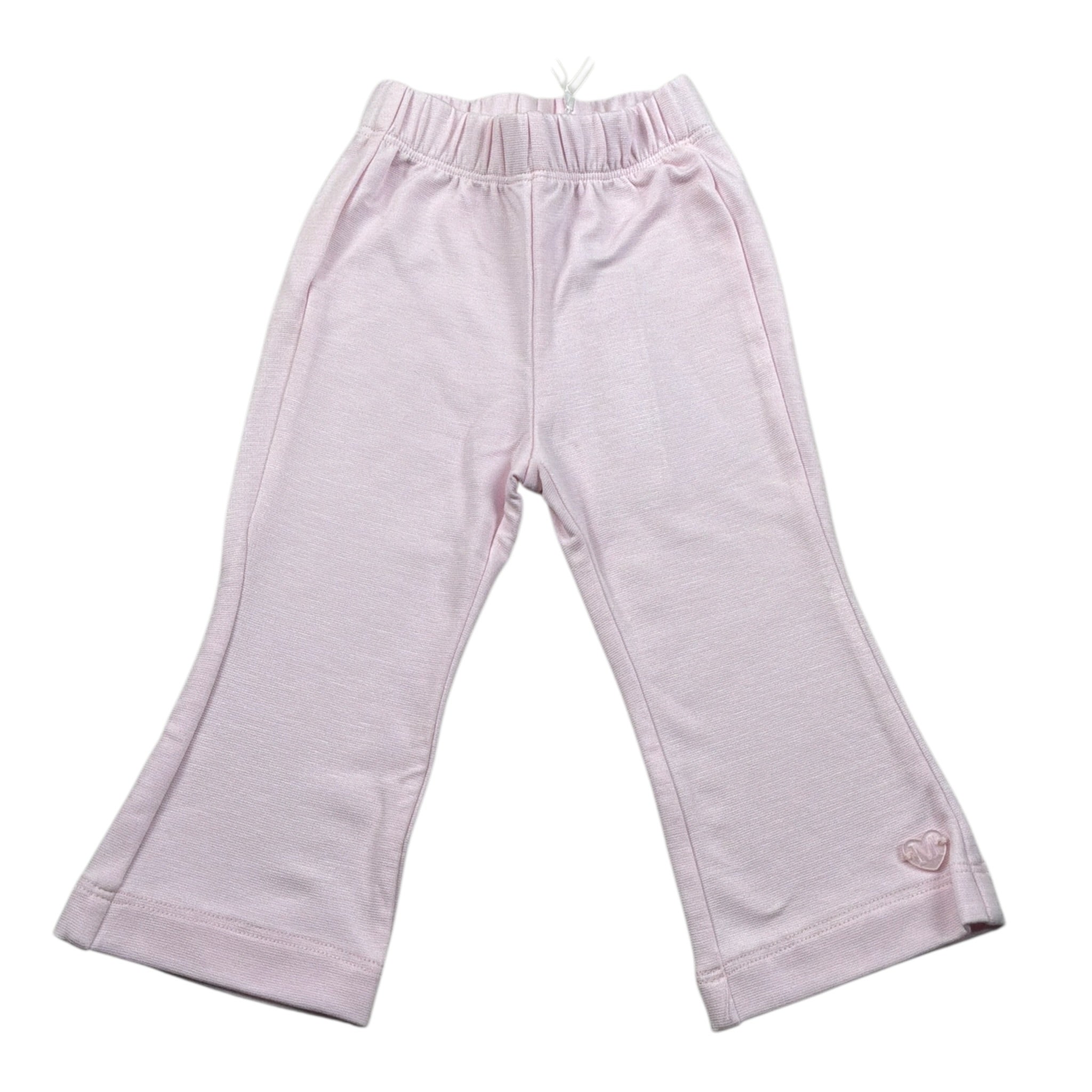 Monnalisa Pantalone tinta unita Modello Zampa Rosa per Neonata 37F404 ROSA MONNALISA 