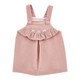 Monnalisa Salopette tinta unita In Velluto Rosa per Neonata 37F902X ROSA MONNALISA 