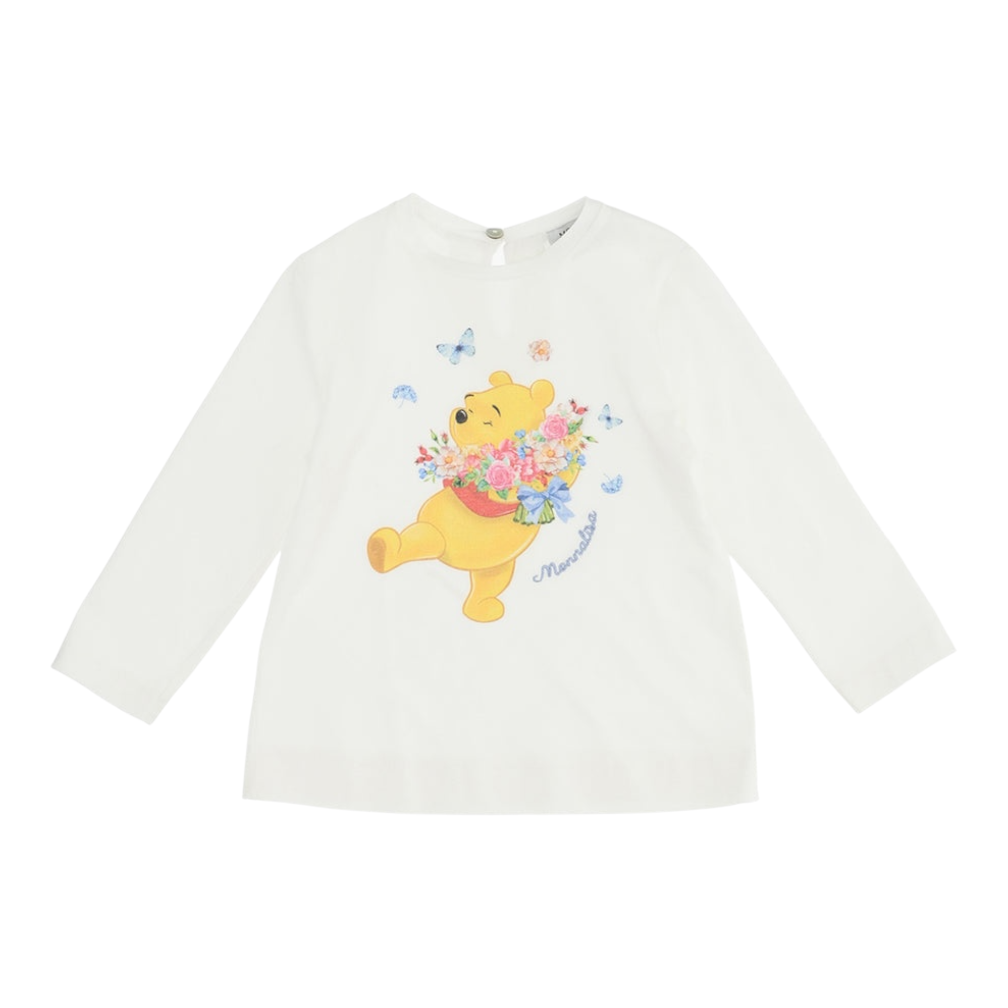 Monnalisa Shirt tinta unita con Stampa Bianco per Neonata 388614P6 BIANCO MONNALISA 