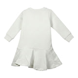Monnalisa Abito tinta unita con Stampa Bianco per Neonata 394913RH BIANCO MONNALISA 