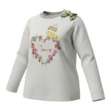 Monnalisa Shirt tinta unita con Stampa Bianco per Neonata 396624PO BIANCO MONNALISA 