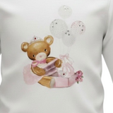 Monnalisa Shirt tinta unita con Stampa Bianco per Bambina 396627S8 BIANCO MONNALISA 