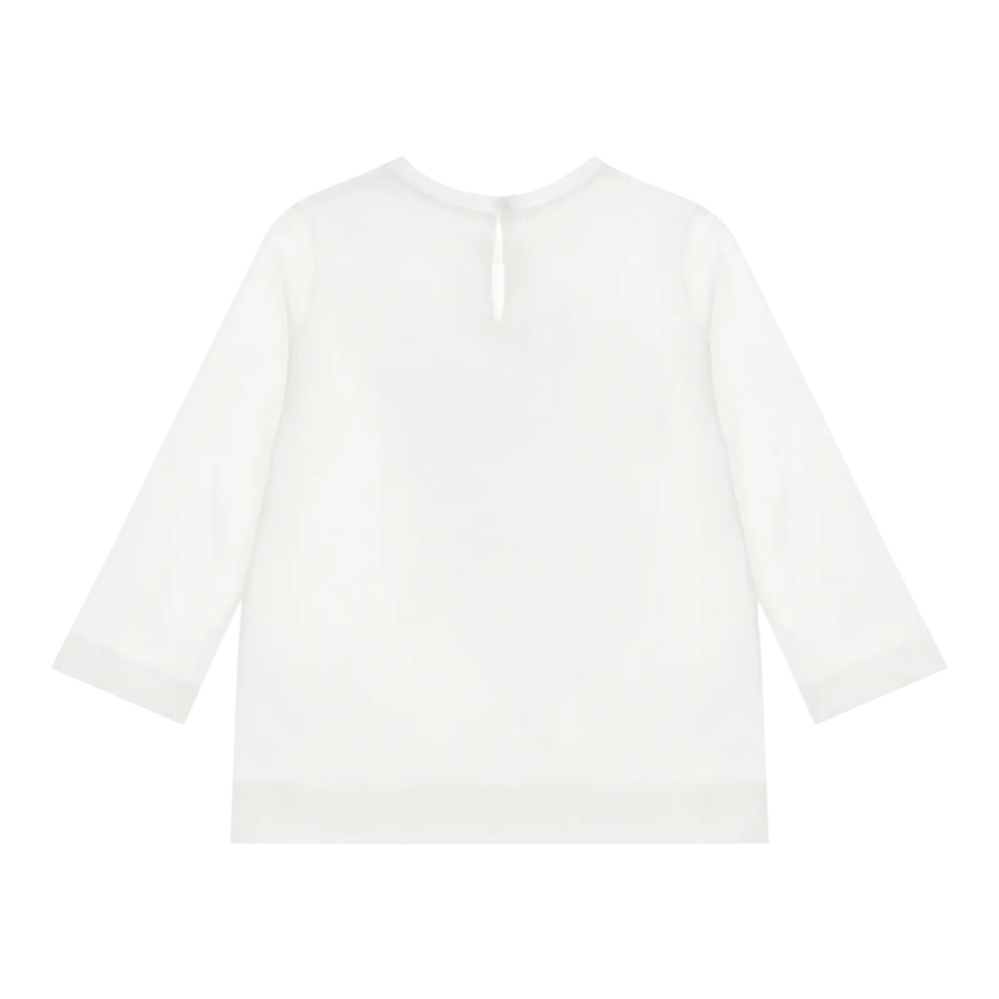 Monnalisa Shirt tinta unita con Stampa Bianco per Neonata 398606SE BIANCO MONNALISA 