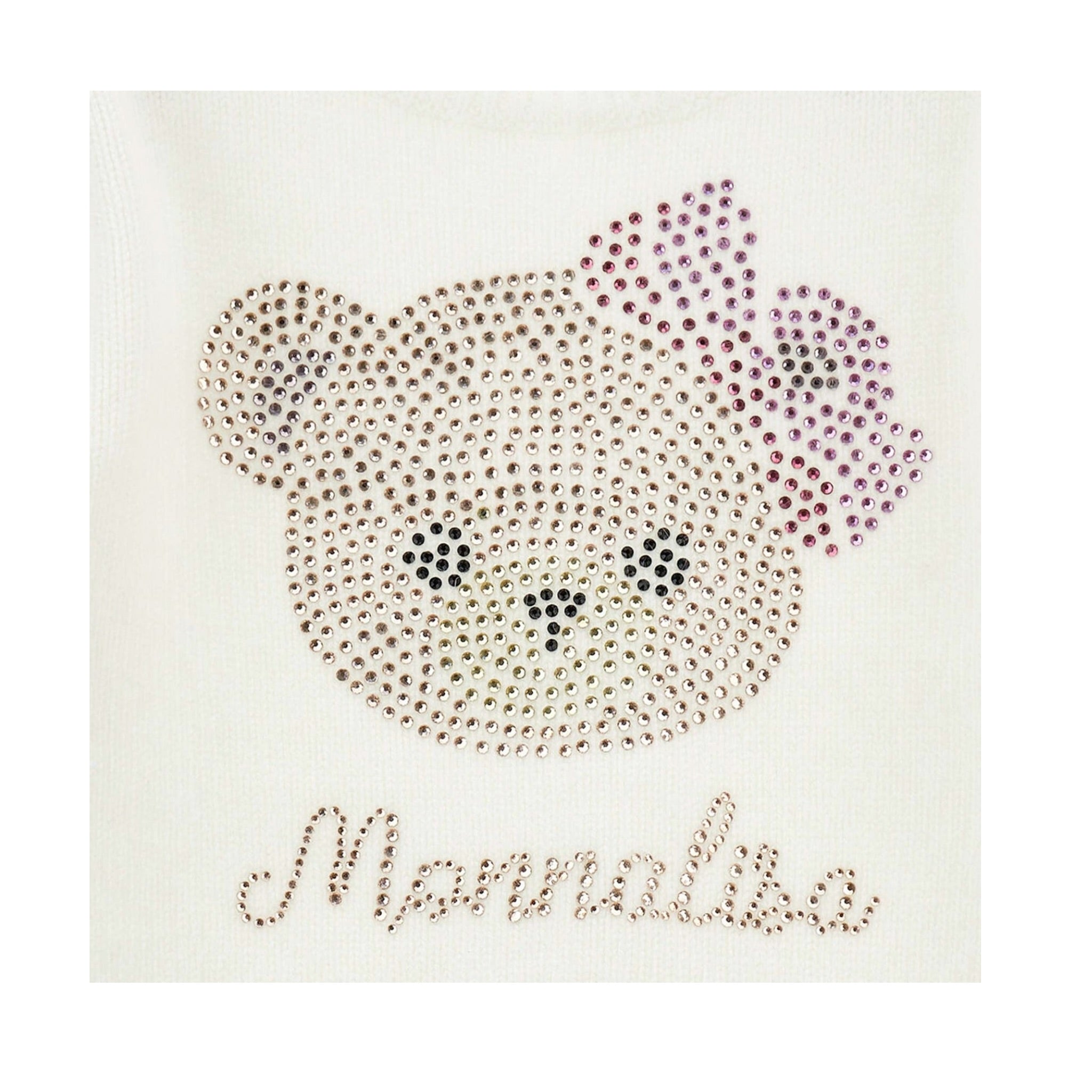 Monnalisa Maglia Girocollo tinta unita con Brillantini Panna per Neonata 39D617X PANNA MONNALISA 