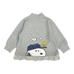 Monnalisa Felpa tinta unita con Zip E Stampa Grigio per Neonata 632800S6 GRIGIO MONNALISA 