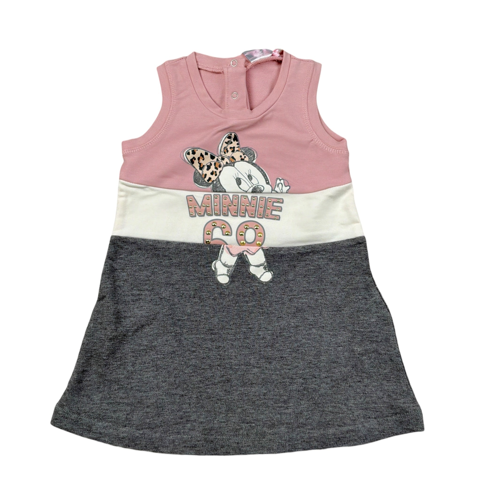 Monnalisa Abito Giromanica Tricolore con Stampa Multicolor per Neonata 634901SJ MULTICOLOR MONNALISA 