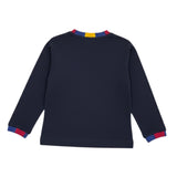 Monnalisa Shirt Girocollo tinta unita con Stampa Blu per Neonato 65260188N BLU MONNALISA 