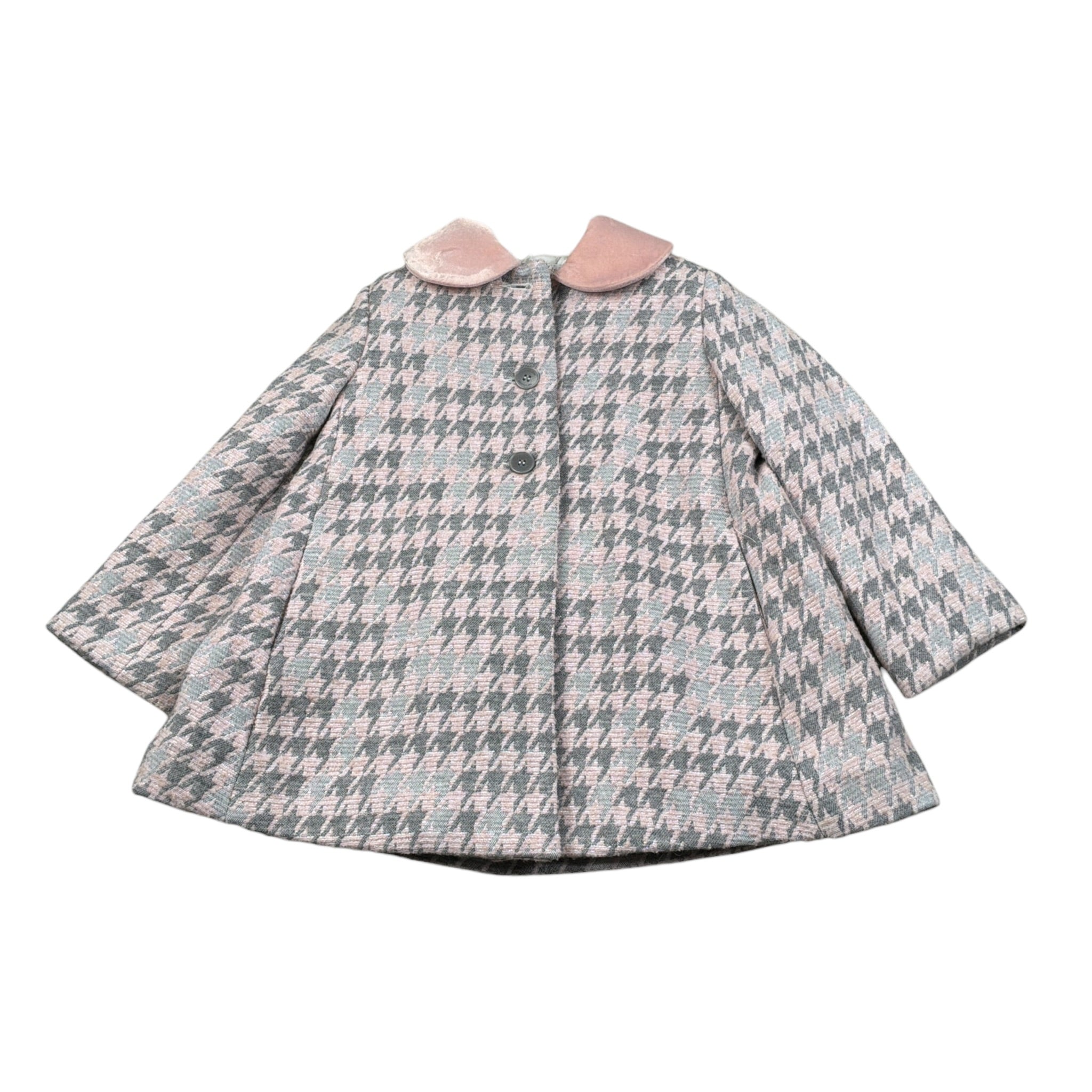 Monnalisa Cappotto Stampa Fantasia Grigio per Bambina 73B101 GRIGIO MONNALISA 