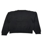 Monnalisa Maglia Girocollo Tinta Unit con Perle Nero per Bambina 796606AJ NERO MONNALISA 