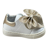Monnalisa Sneakers tinta unita con Fiocco Panna per Bambina 83D002J PANNA MONNALISA 