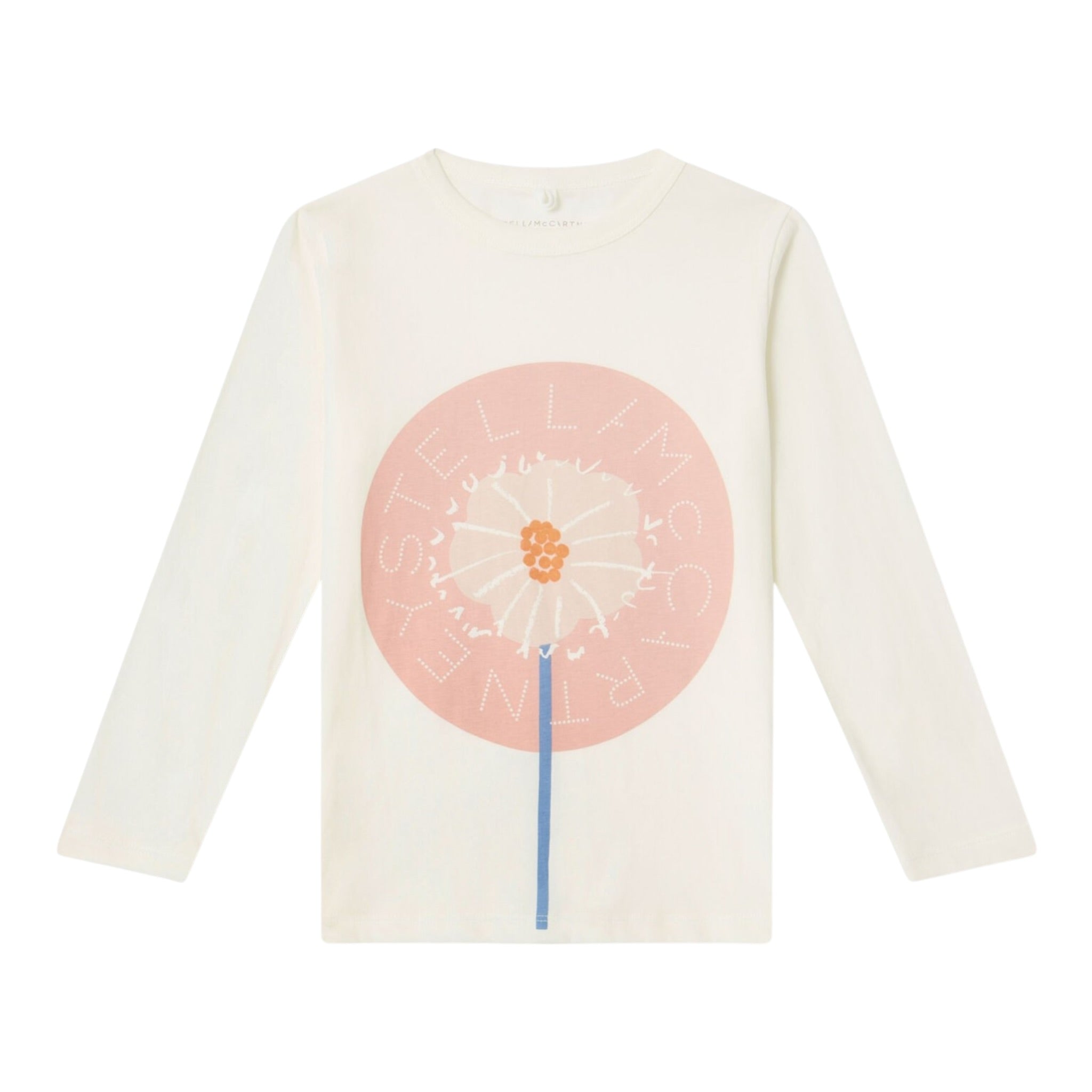 Monnalisa Shirt Girocollo tinta unita con Stampa Panna per Bambina TV8A80 PANNA MONNALISA 