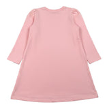 Moschino Abito Manica Lunga tinta unita con Logo Rosa per Bambina 003904 ROSA MOSCHINO 