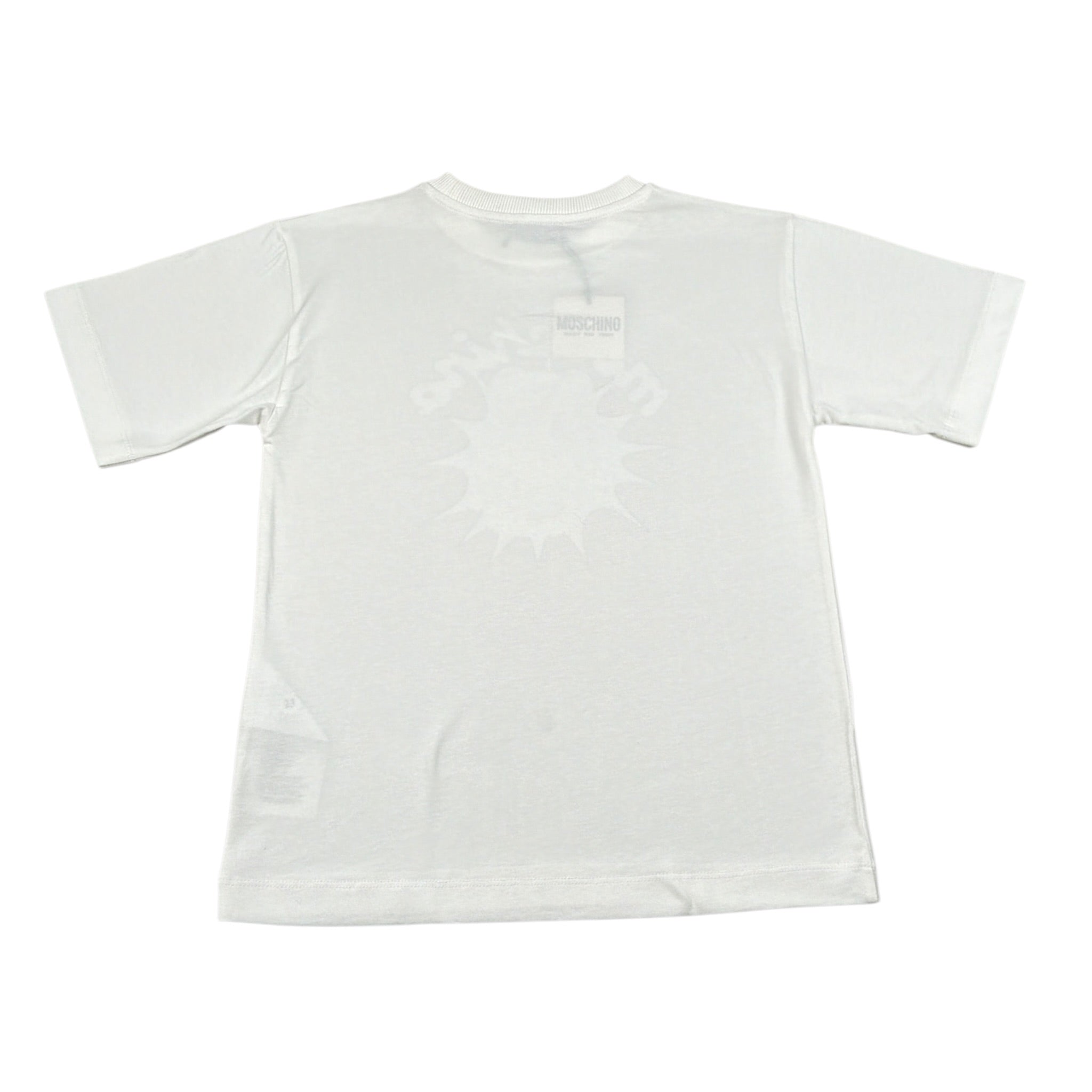Moschino T-Shirt tinta unita con Stampa Bianco per Bambino H0M05W BIANCO MOSCHINO 