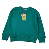 Moschino Felpa Girocollo tinta unita con Stampa Verde per Bambino H5F08V VERDE MOSCHINO 
