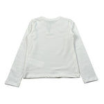 Moschino Shirt Girocollo tinta unita con Stampa Panna per Bambina HAO010 PANNA MOSCHINO 