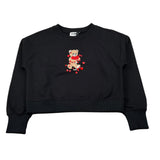 Moschino Felpa Chiusa Girocollo tinta unita Nero per Bambina HBF06G NERO MOSCHINO 