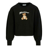 Moschino Felpa Chiusa Girocollo con Stampa Nero per Bambina HDF06E NERO MOSCHINO 