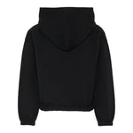 Moschino Felpa Chiusa con Cappuccio tinta unita con Stampa Nero per Bambina HDF06JX NERO MOSCHINO 