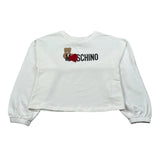 Moschino Felpa Chiusa Girocollo tinta unita Panna per Bambina HDF06U PANNA MOSCHINO 