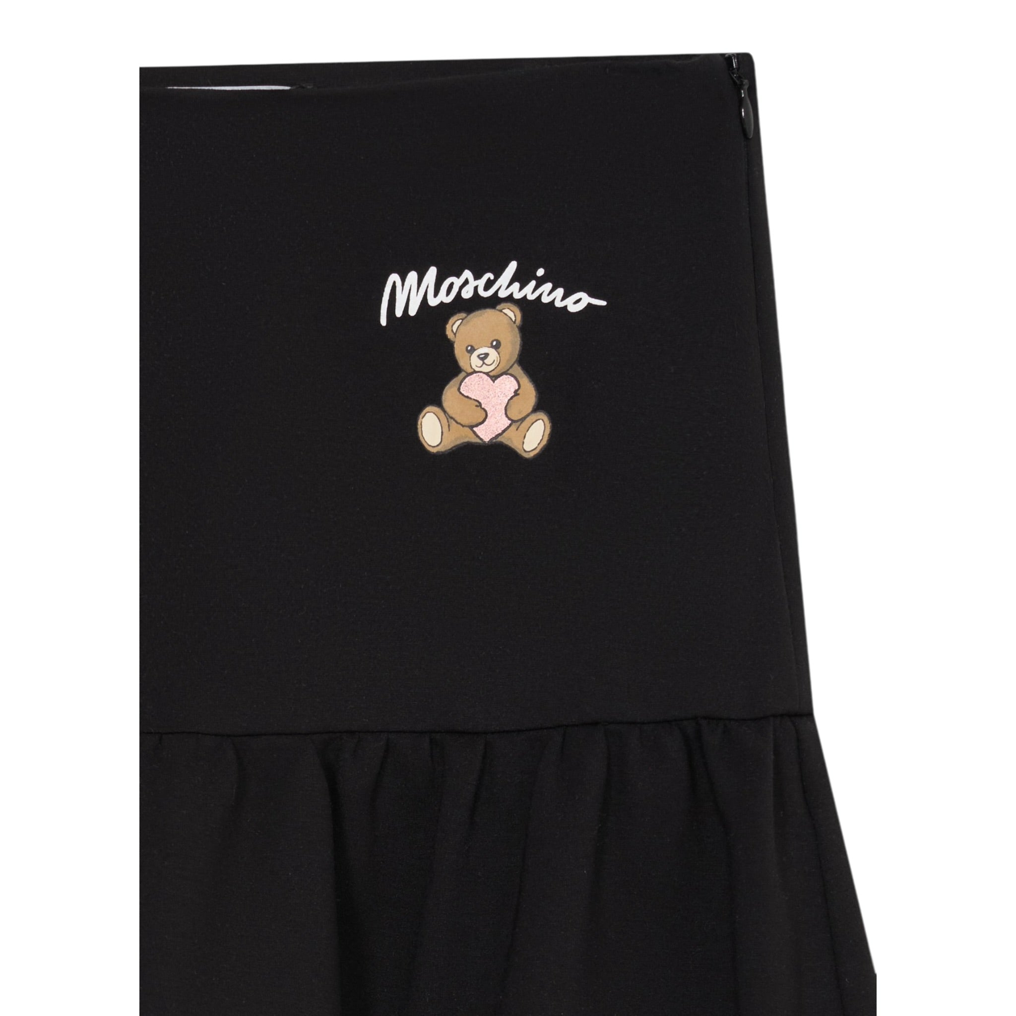 Moschino Gonna tinta unita con Logo Nero per Bambina HDJ03W NERO MOSCHINO 