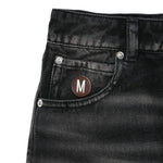 Moschino Gonna In Denim tinta unita Nero per Bambina HDJ03Z NERO MOSCHINO 