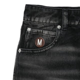 Moschino Gonna In Denim tinta unita Nero per Bambina HDJ03Z NERO MOSCHINO 