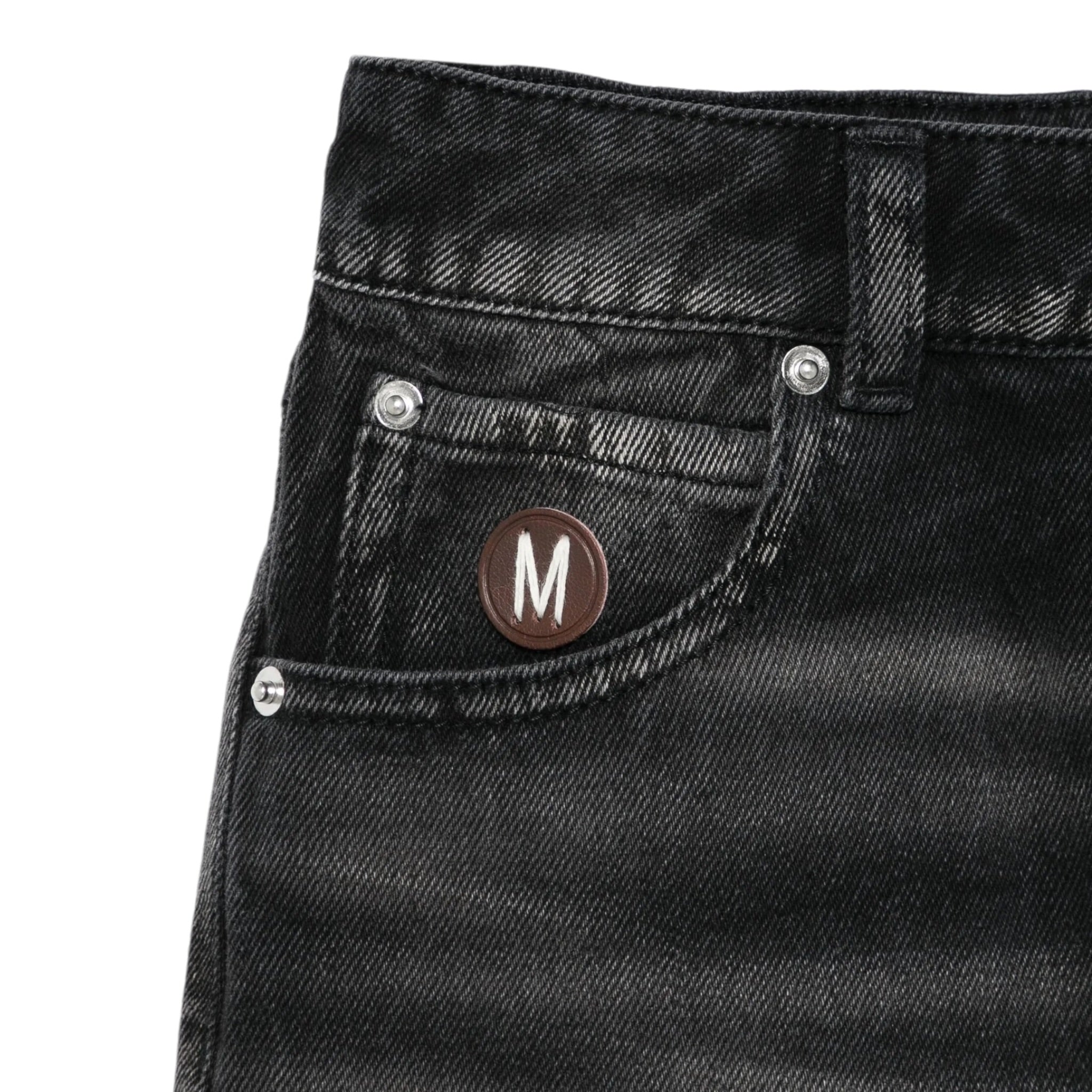 Moschino Gonna In Denim tinta unita Nero per Bambina HDJ03Z NERO MOSCHINO 