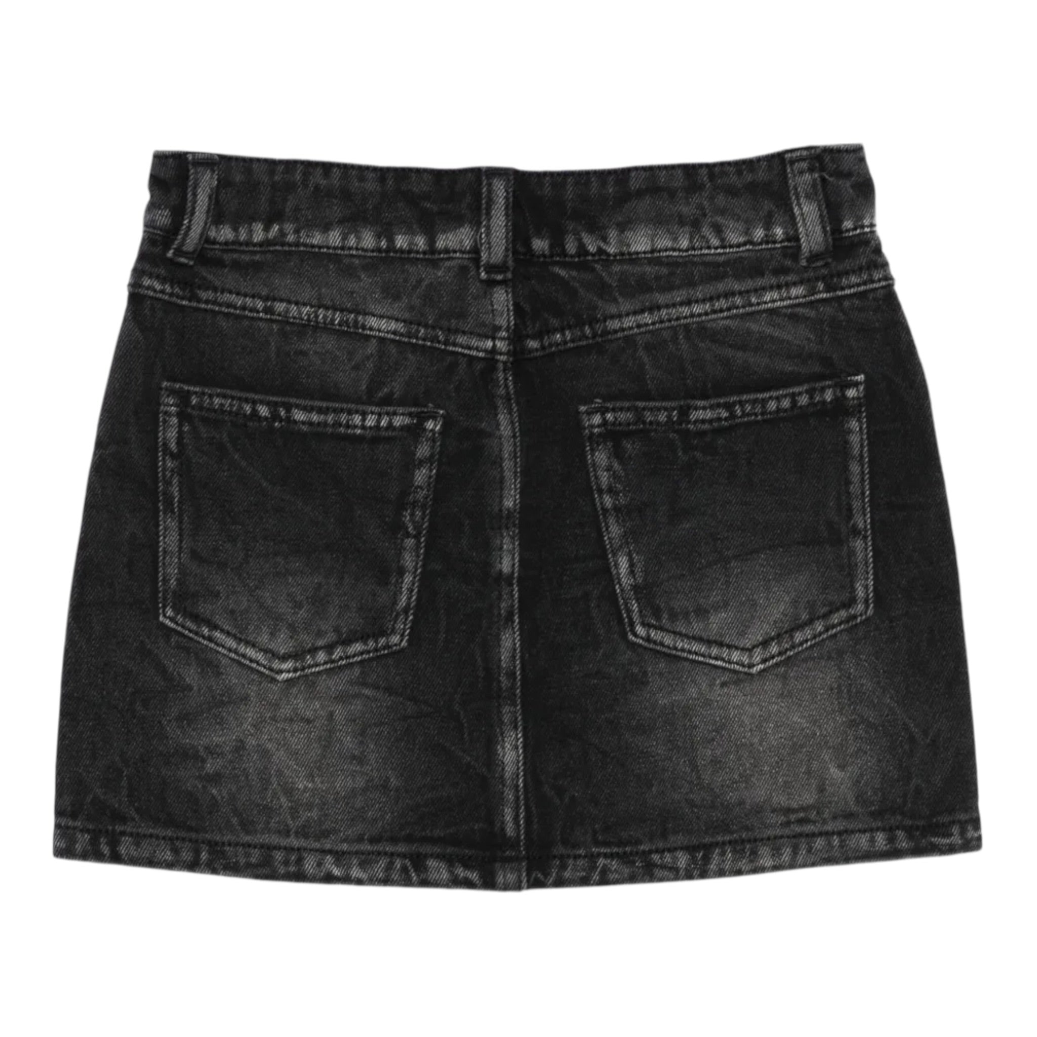 Moschino Gonna In Denim tinta unita Nero per Bambina HDJ03ZX NERO MOSCHINO 