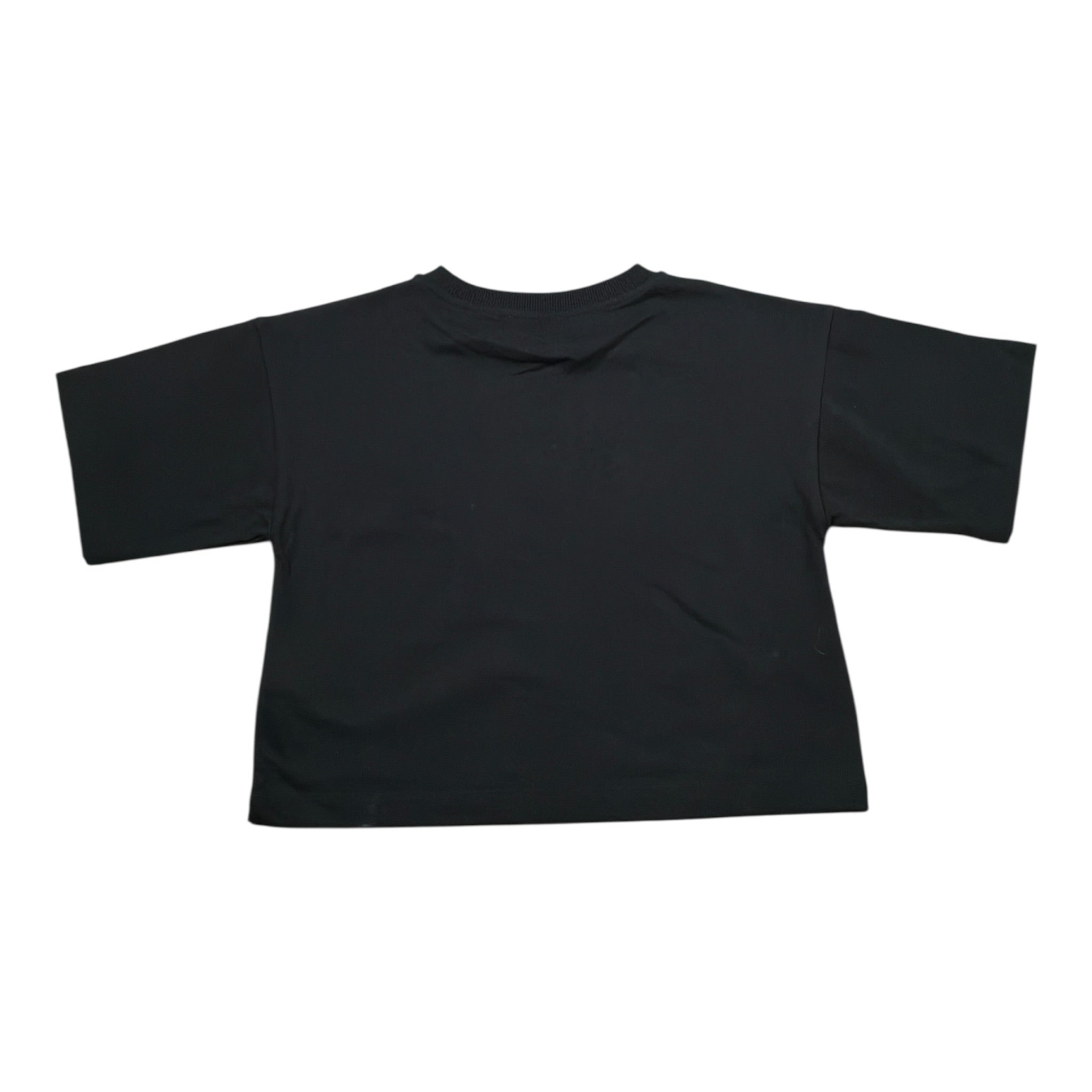 Moschino T-Shirt tinta unita con Stampa Nero per Bambina HDM078 NERO MOSCHINO 