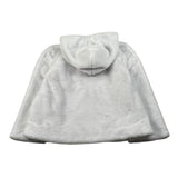 Moschino Pelliccia Tintaunita con Zip E Cappuccio Grigio per Bambina HDS058 GRIGIO MOSCHINO 