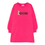 Moschino Abito Girocollo Manica Lunga tinta unita Fuxia per Bambina HDV0GY FUXIA MOSCHINO 