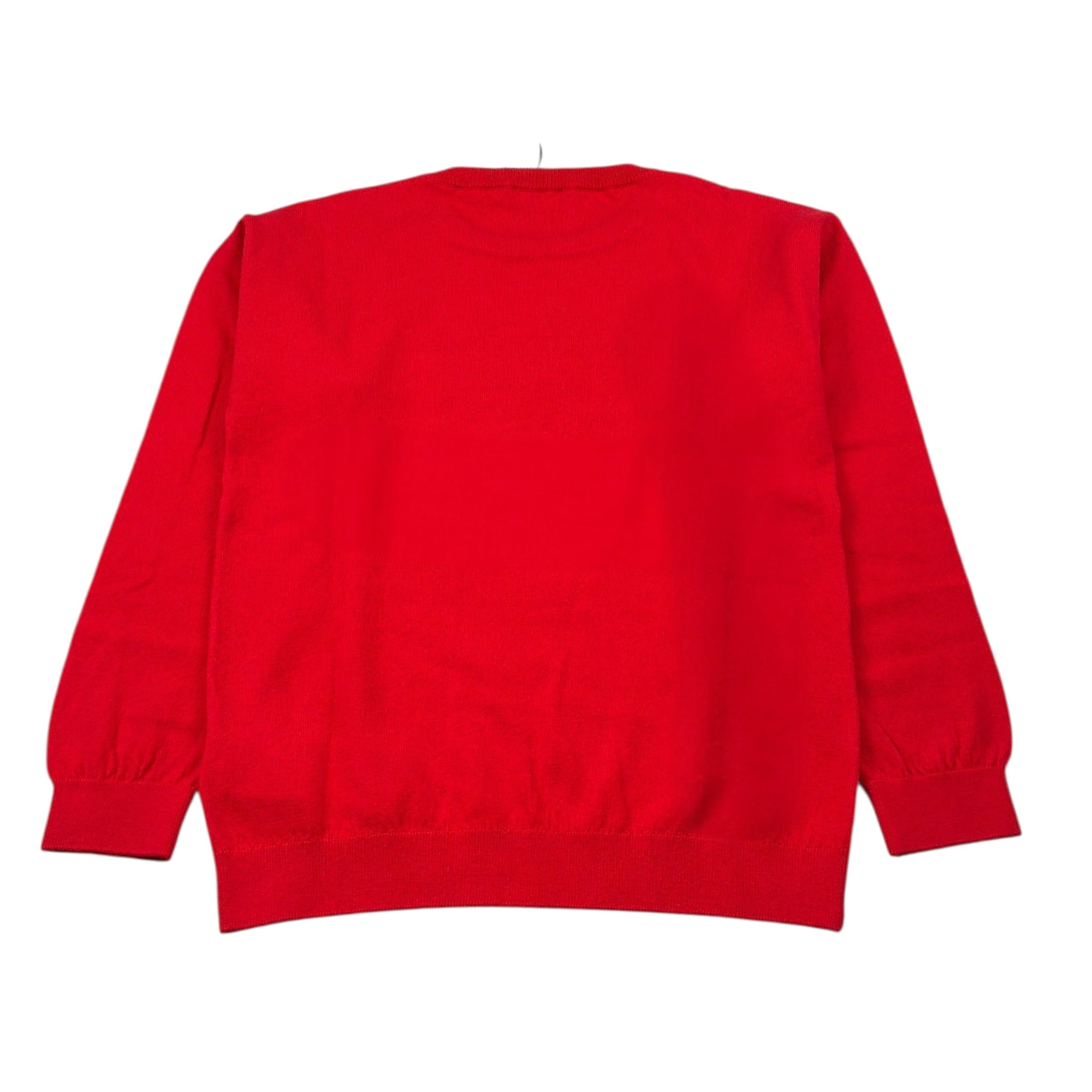 Moschino Maglia Girocollo tinta unita con Logo Rosso per Bambino HDV0GZ ROSSO MOSCHINO 
