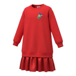 Moschino Abito tinta unita con Stampa Rosso per Bambina HDV0I2 ROSSO MOSCHINO 