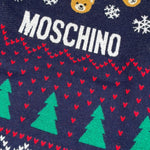 Moschino Abito tinta unita Girocollo con Fantasia Blu per Bambina HDV0I8 BLU MOSCHINO 