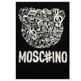 Moschino Felpa Chiusa Girocollo tinta unita con Stampa Nero per Bambina HMF099XX NERO MOSCHINO 